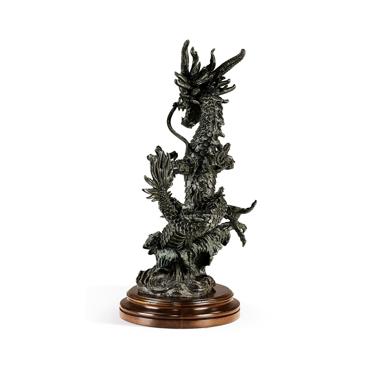 Dark Bronze Dragon Statue