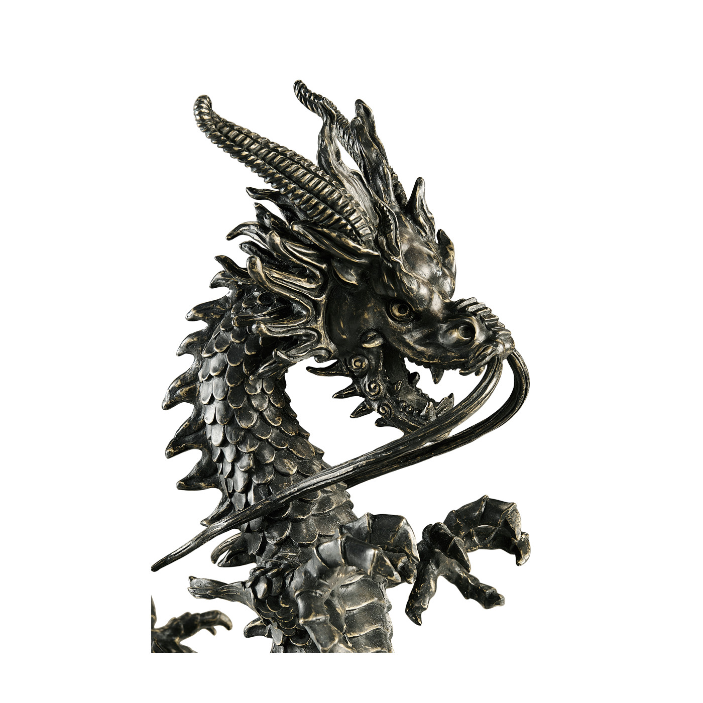 Dark Bronze Dragon Statue