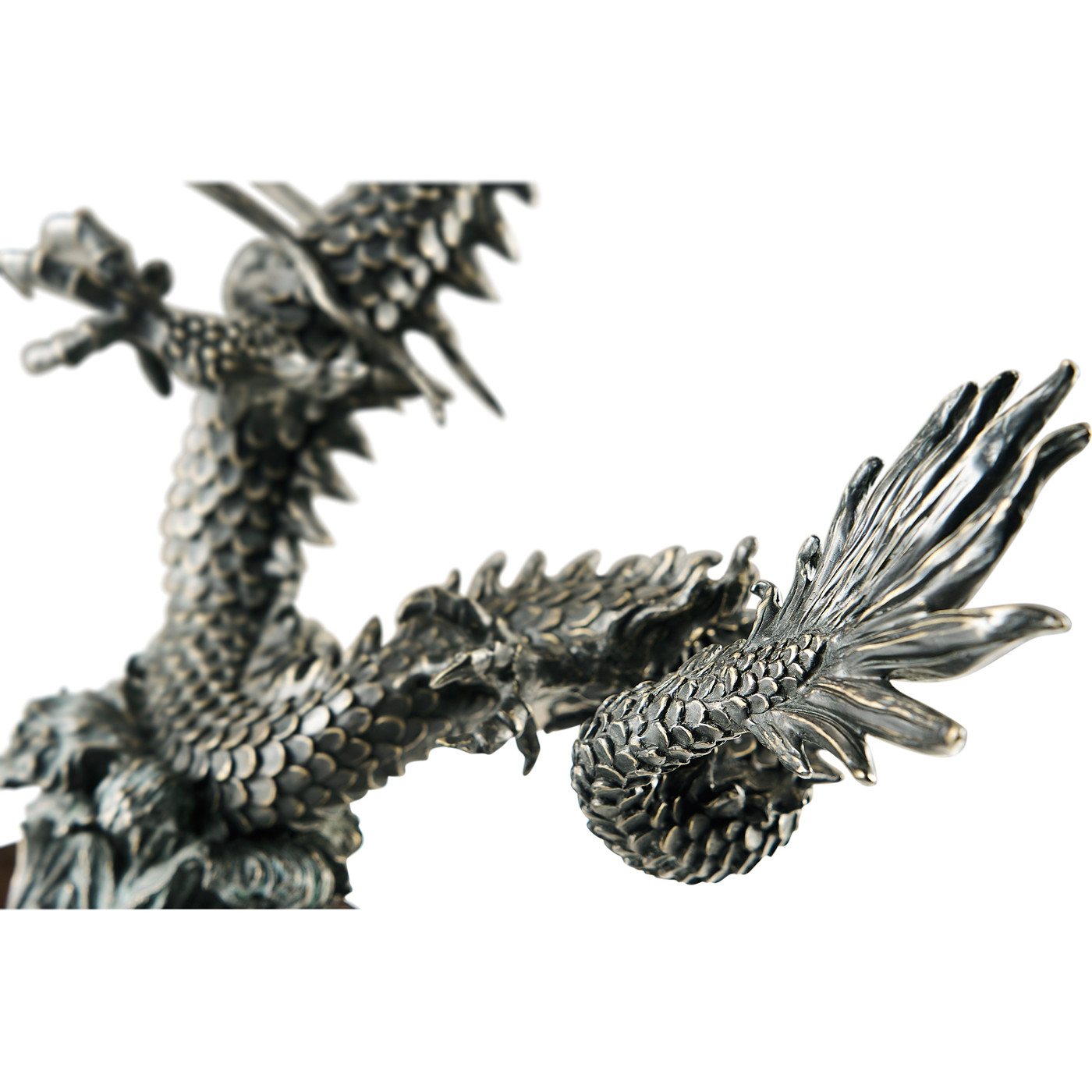 Dark Bronze Dragon Statue