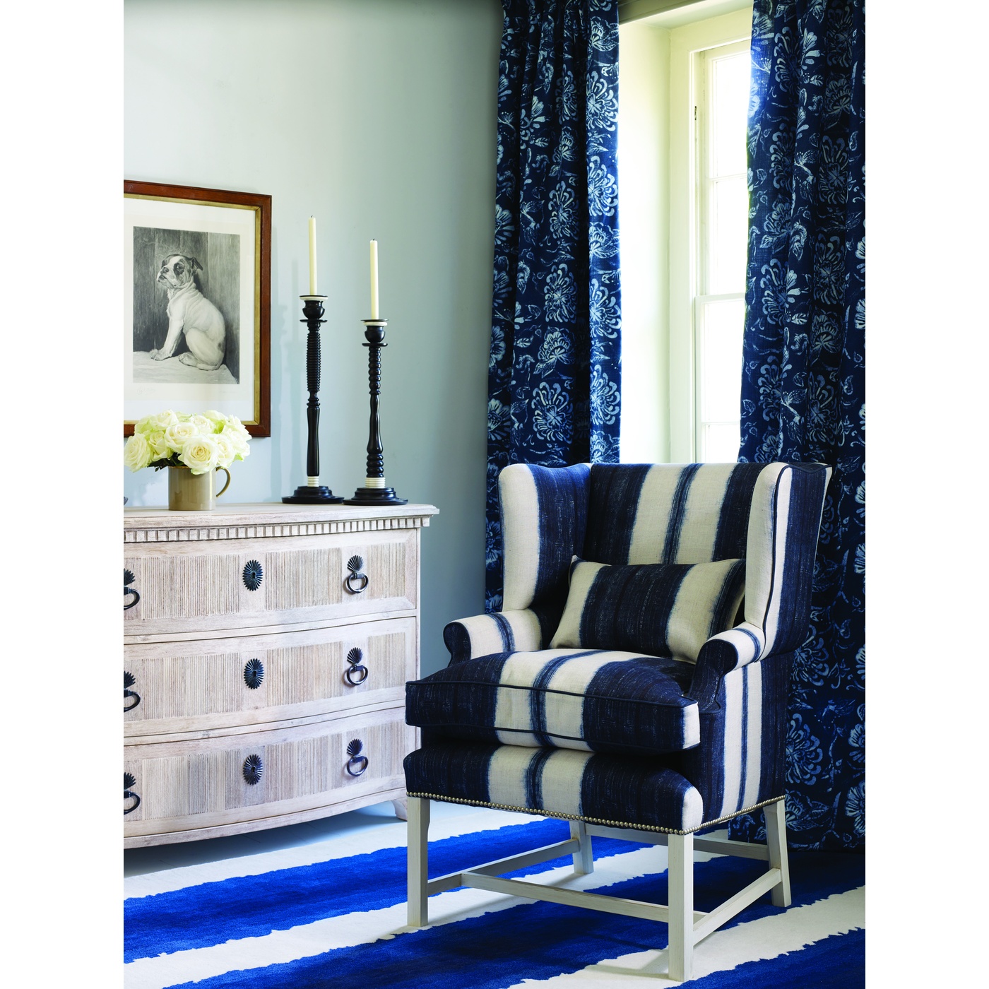 A Pair of Charcoal & White Candlesticks