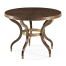 Round Dark Santos & Brass Centre Table