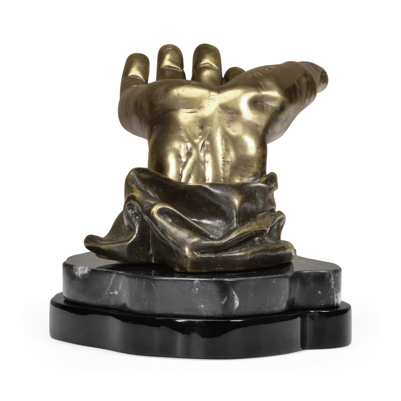 Single Light Brass Open Face Palm