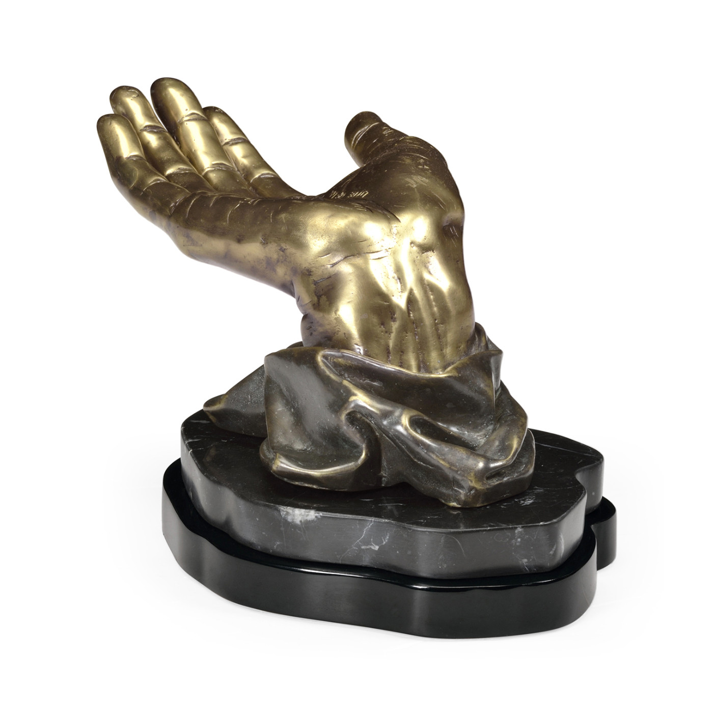 Single Light Brass Open Face Palm