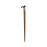 Mahogany Walking Stick with Brass Dog Topper