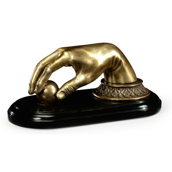 Antique Brass Hand Paperweight