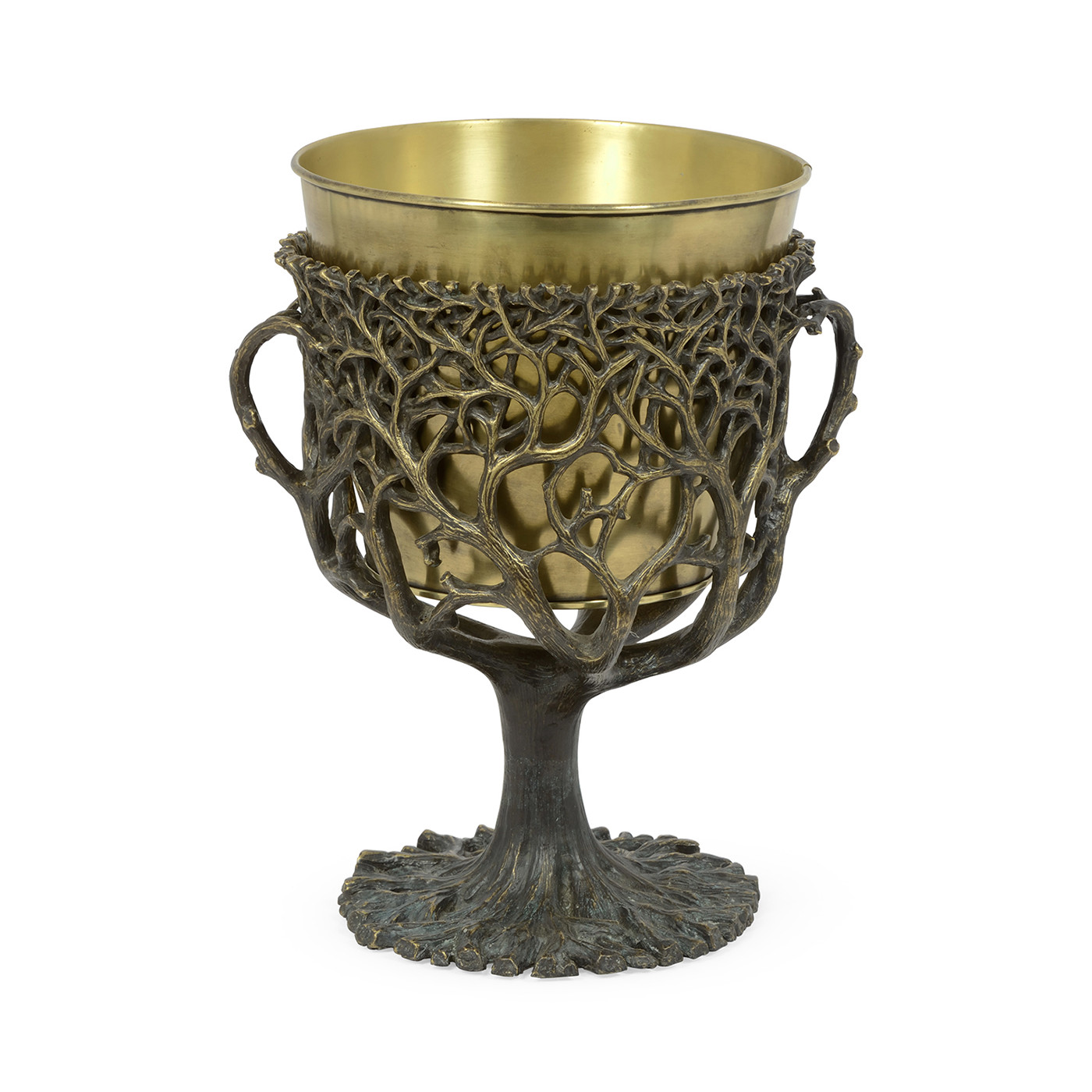 Light Dark Bronze Tree Planter