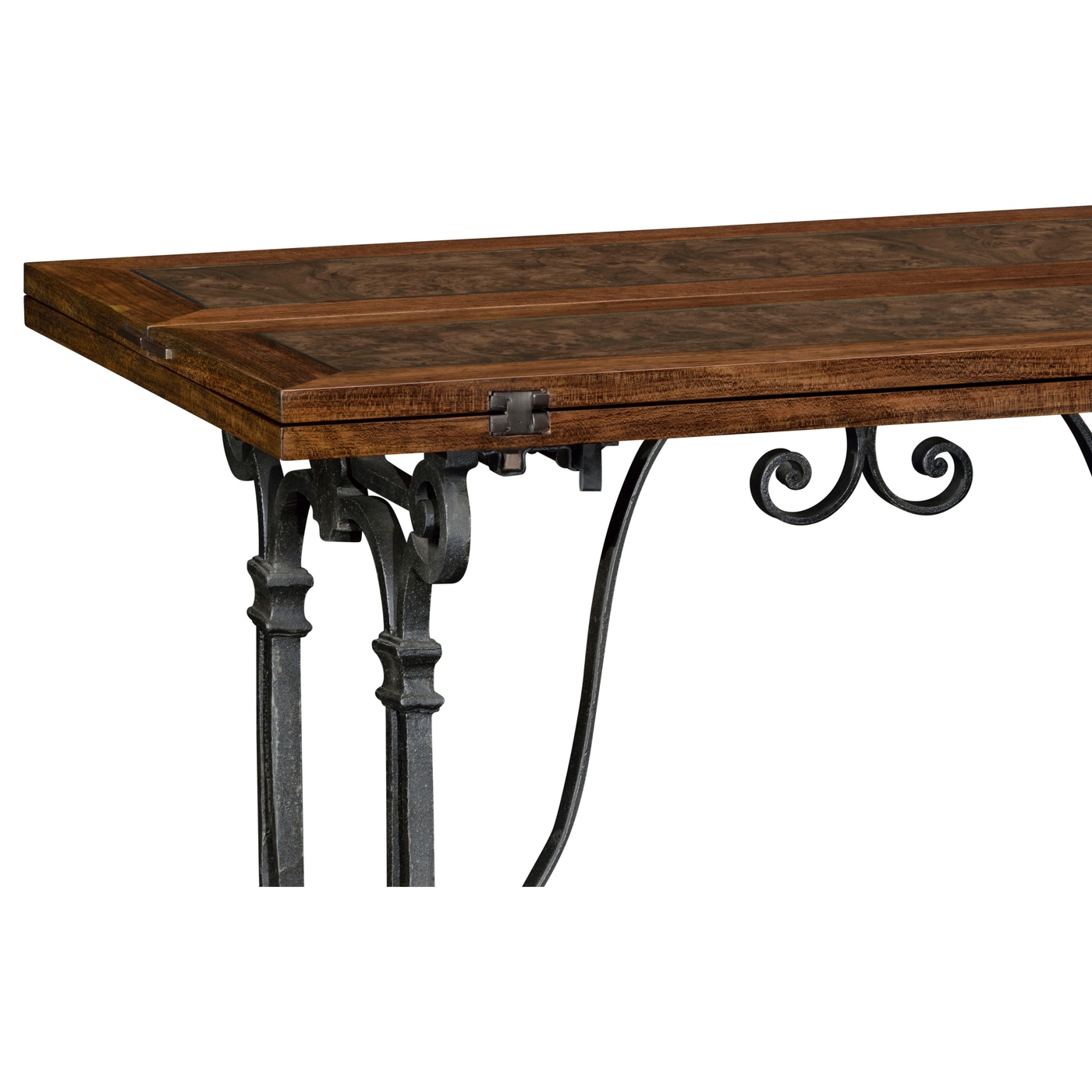 Rectangular Caledonian Daniella & Burl Walnut Hunt Table 63