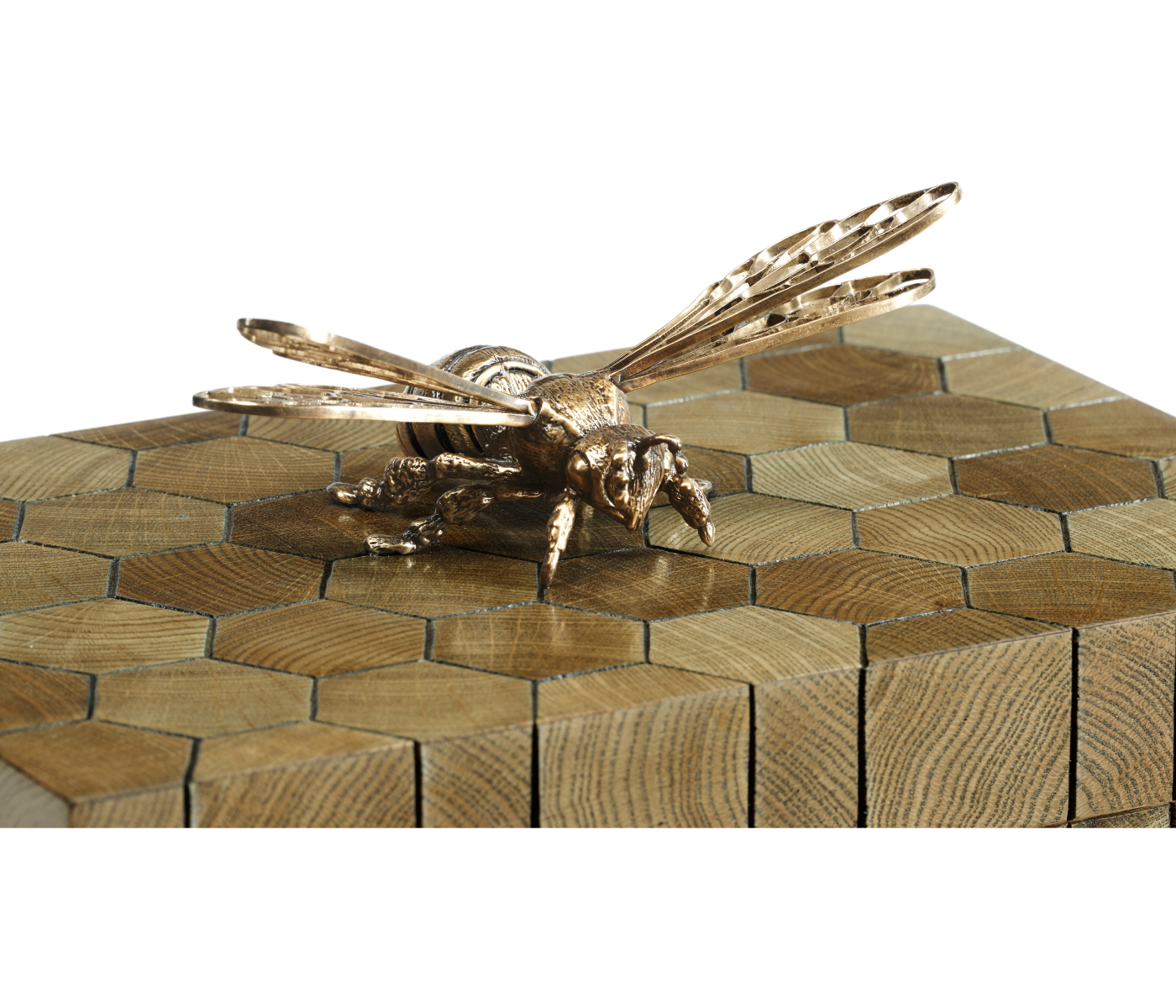 Rectangular Oyster Honeycomb Oak Bee Box