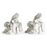 White Stainless Steel Foo Dog Bookends