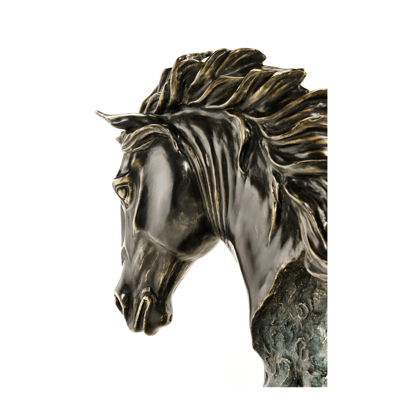 Antique Dark Bronze Stallion Horse Head