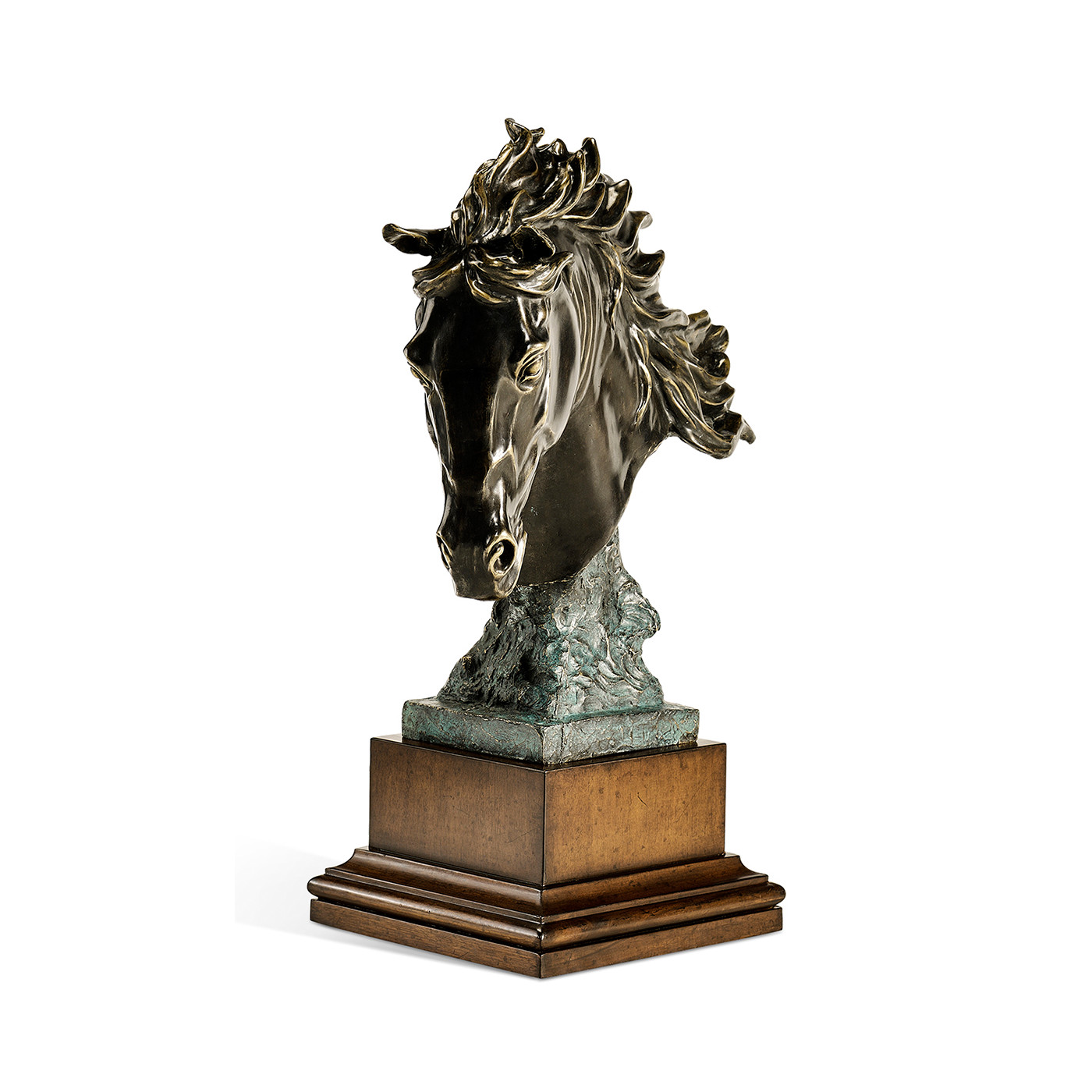 Antique Dark Bronze Stallion Horse Head