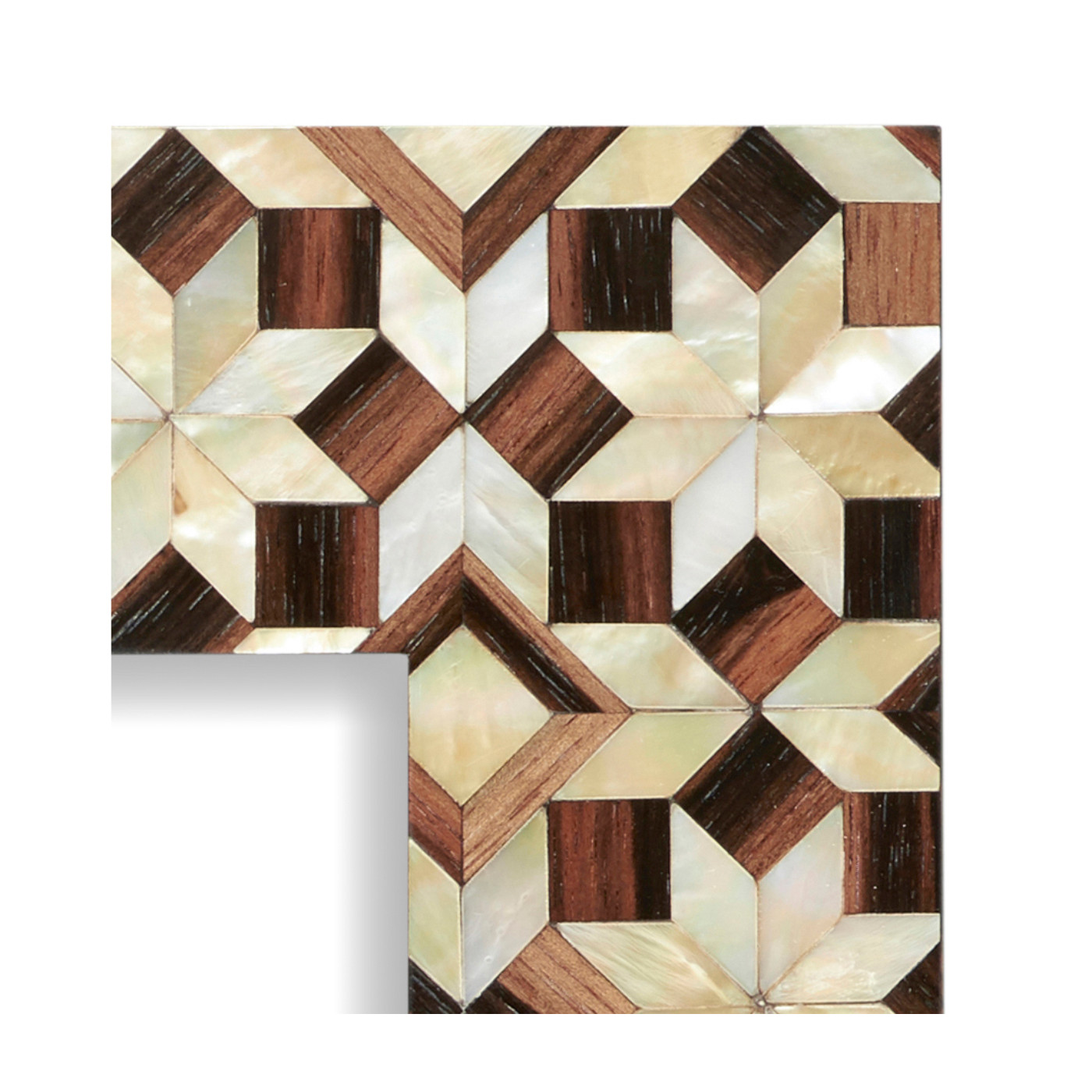 Horizontal Macassar Ebony & Mother of Pearl Mosaic Picture Frame (5
