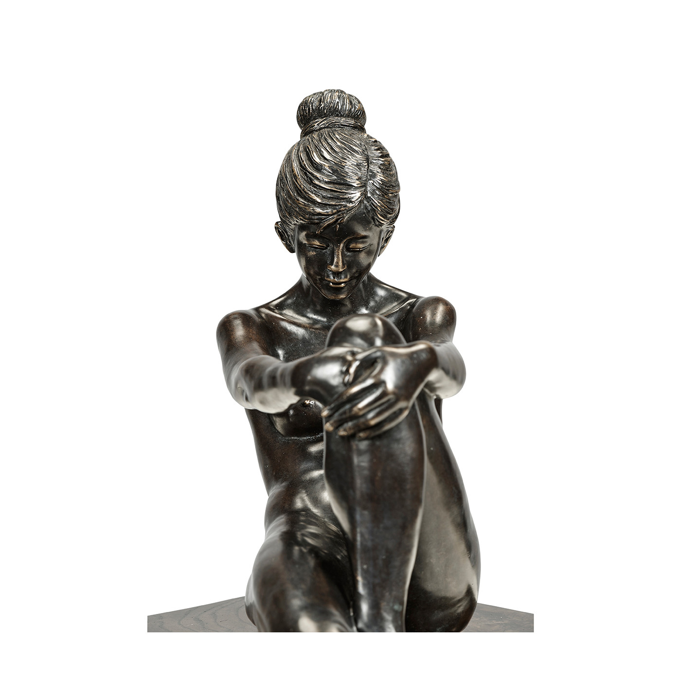Set of Antique Dark Bronze Nude Girl Bookends