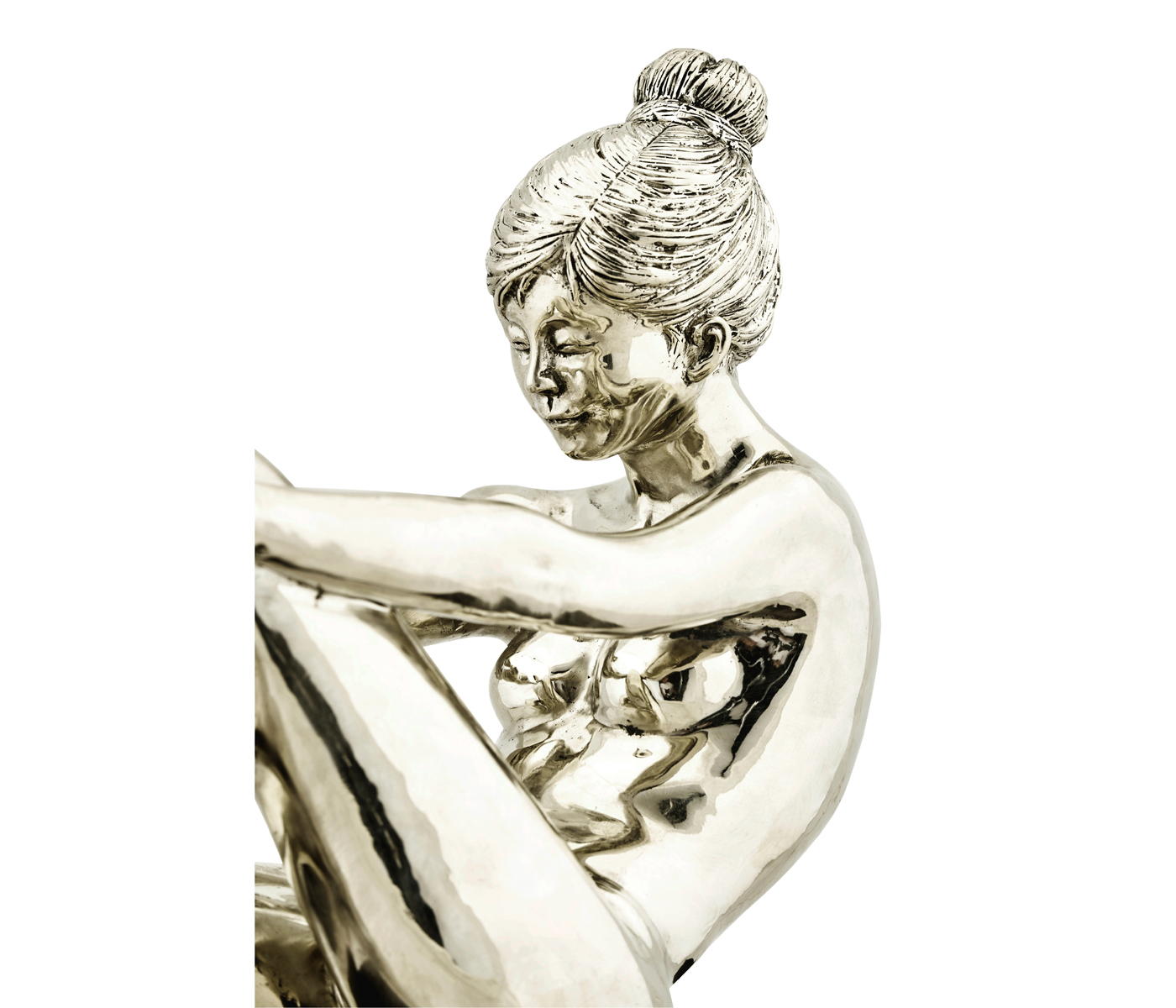 Set of White Brass Nude Girl Bookends