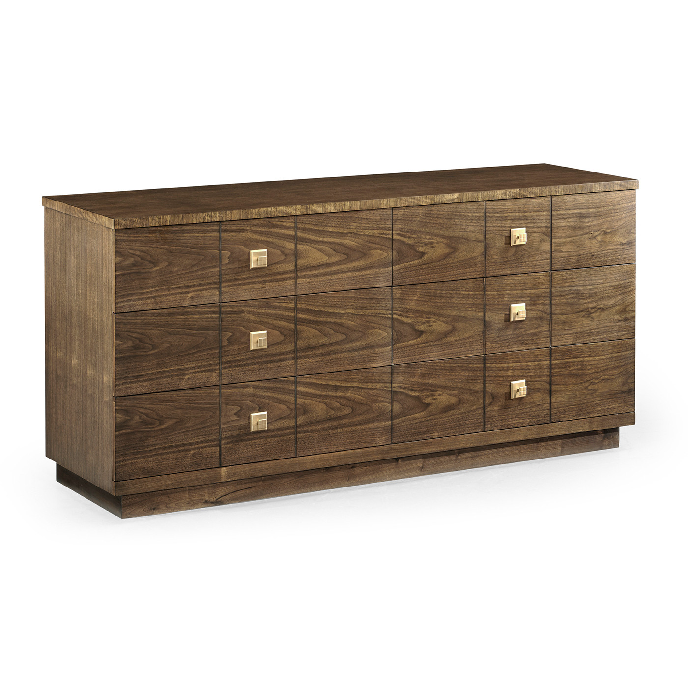 Berkley Walnut Dresser with Six Drawers