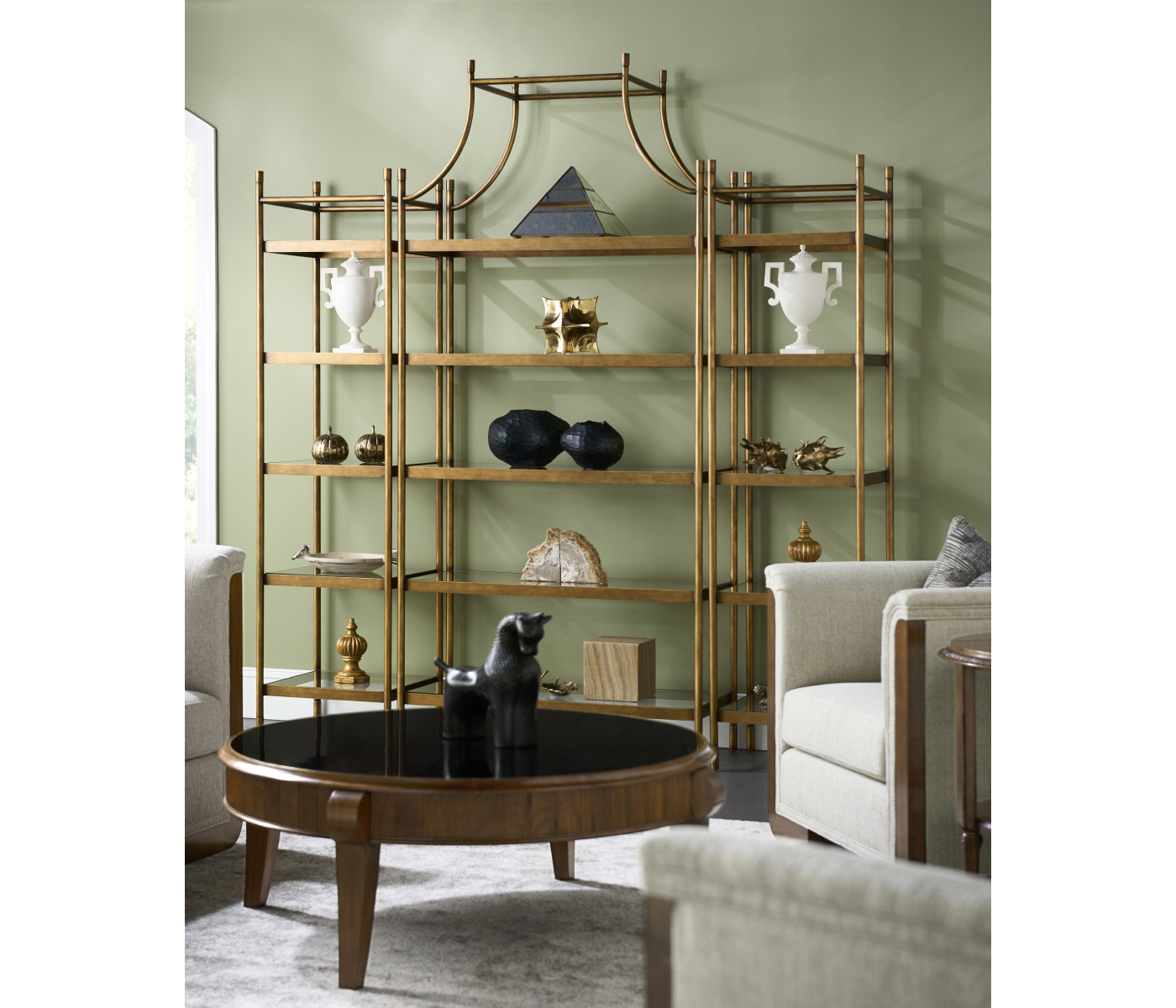 Berkley Gilded Center Étagère