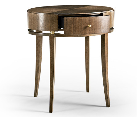 Berkley Oval Walnut Bedside Table