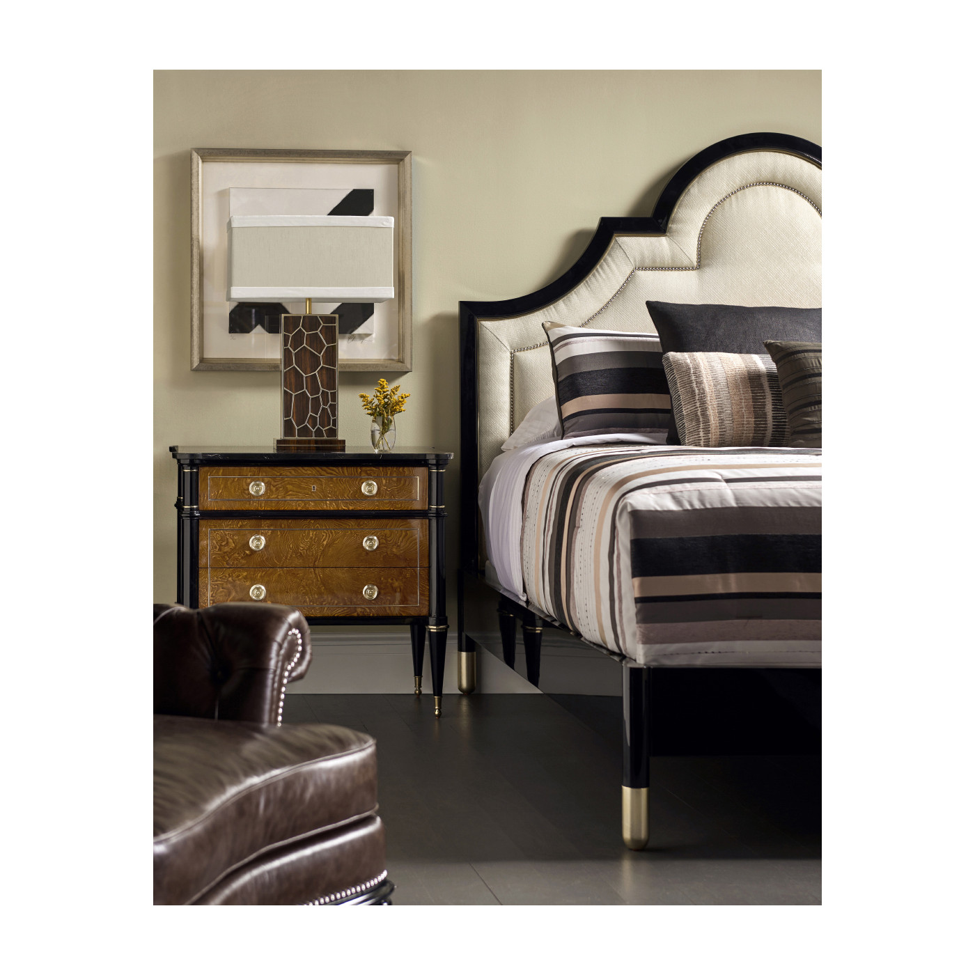 Madison Piano Black UK Queen Bed