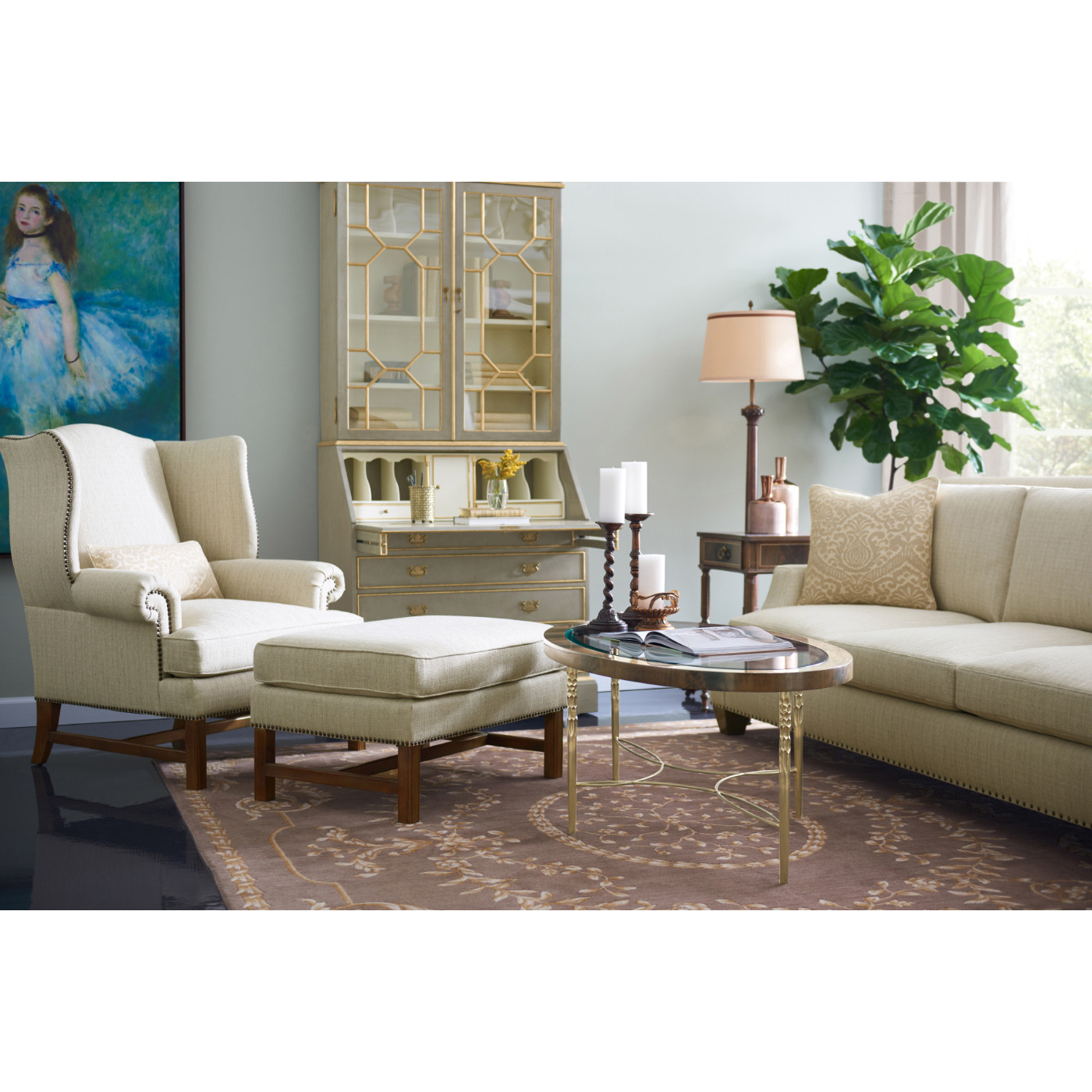 Buckingham Wing Ottoman