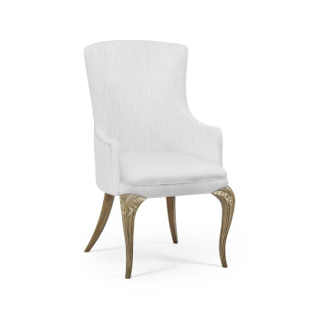 Rounded Rivoli Walnut Dining Arm Chair