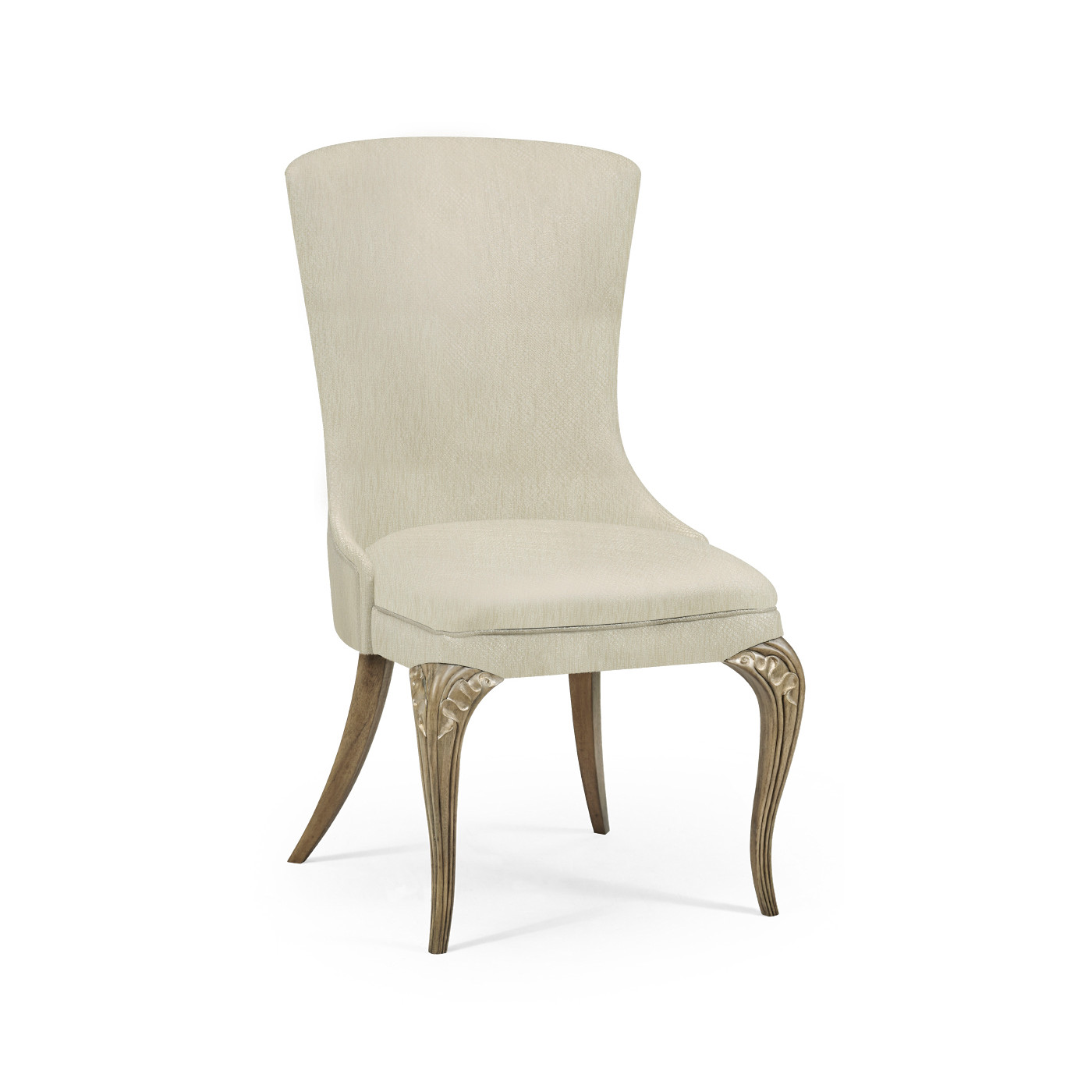 Rounded Rivoli Walnut Dining Side Chair