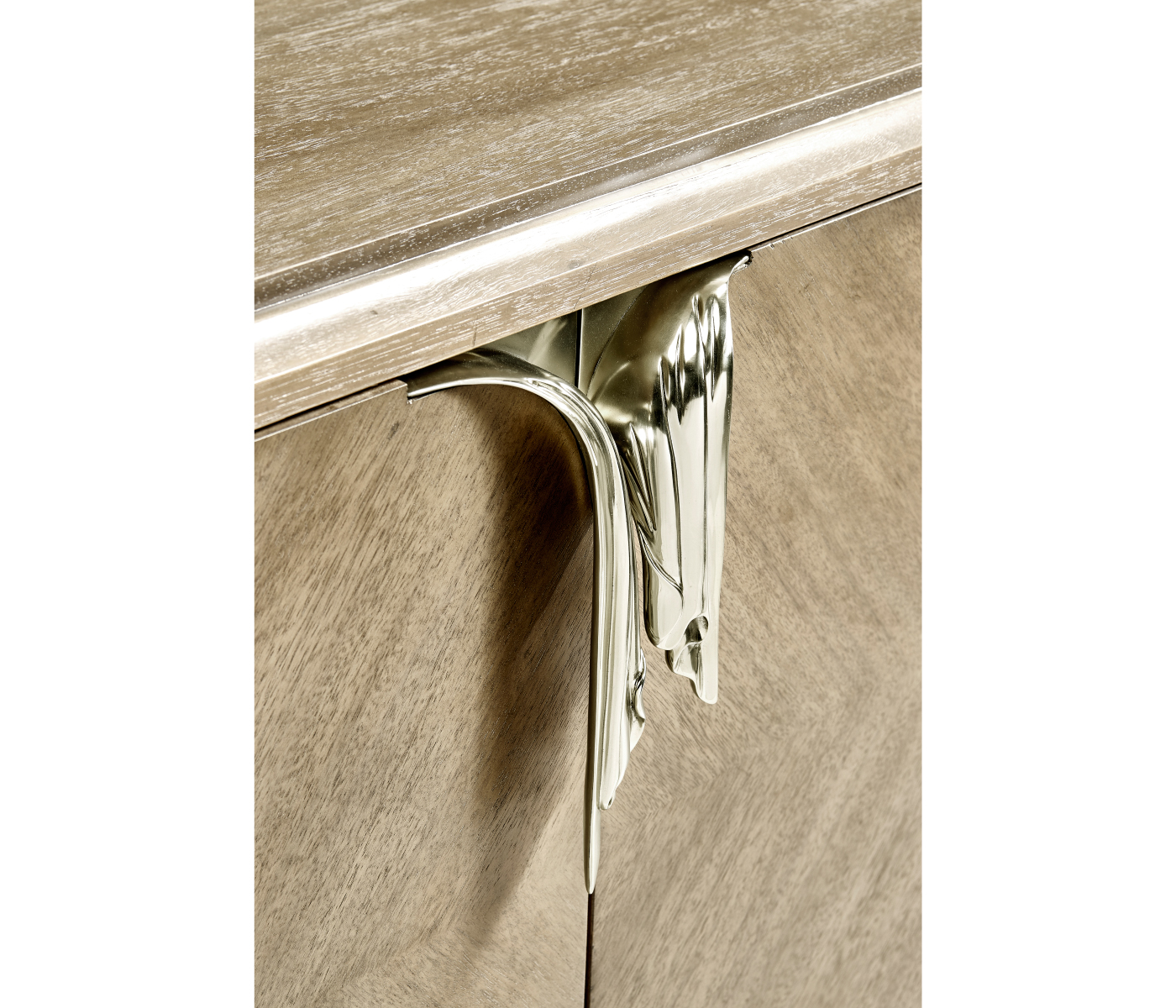 Rivoli Walnut & White Stainless Steel Entertainment Unit