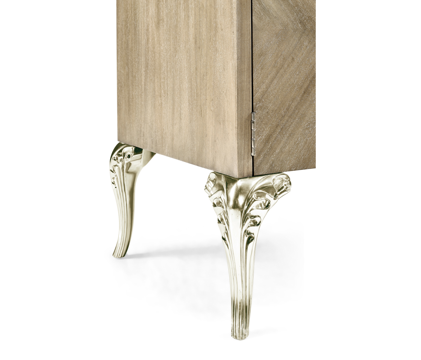 Rivoli Walnut & White Stainless Steel Entertainment Unit