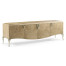 Rivoli Walnut & White Stainless Steel Entertainment Unit