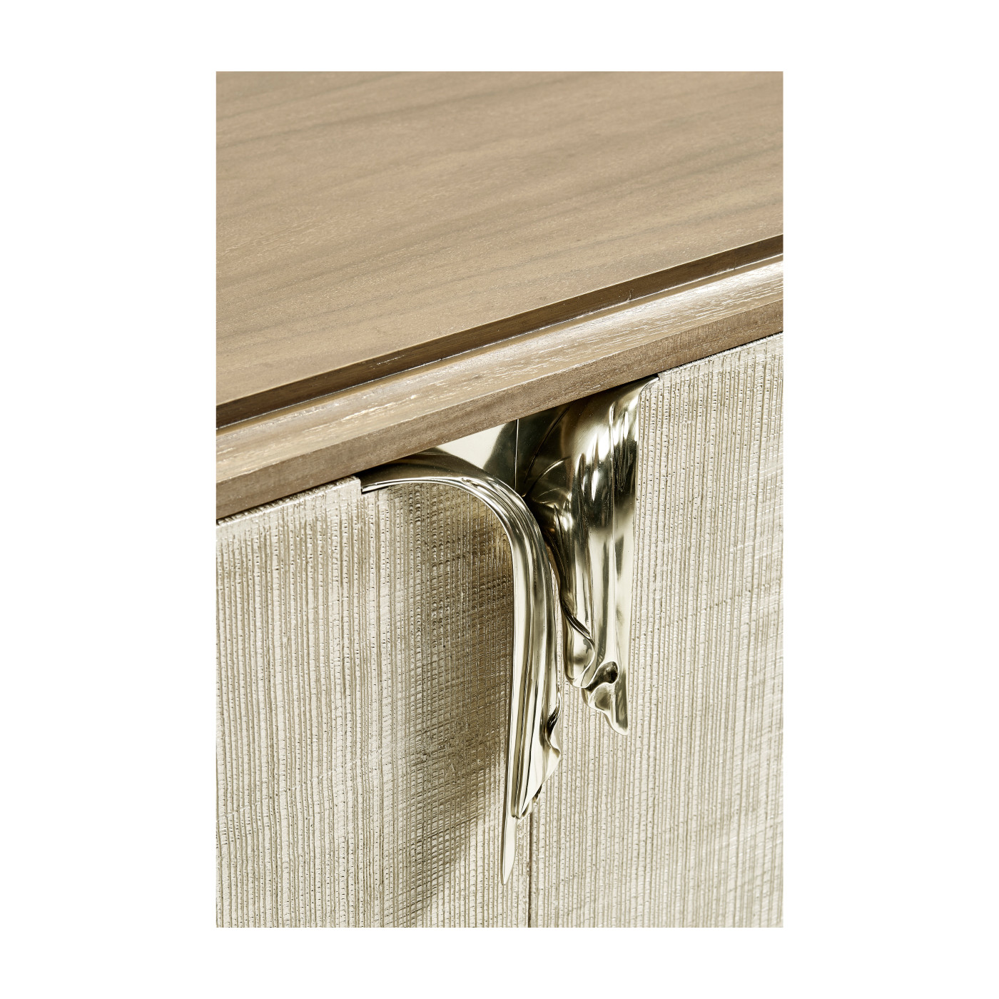 Rivoli Walnut & Champagne Credenza