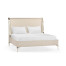 Rivoli White Stainless Steel UK Queen Bed