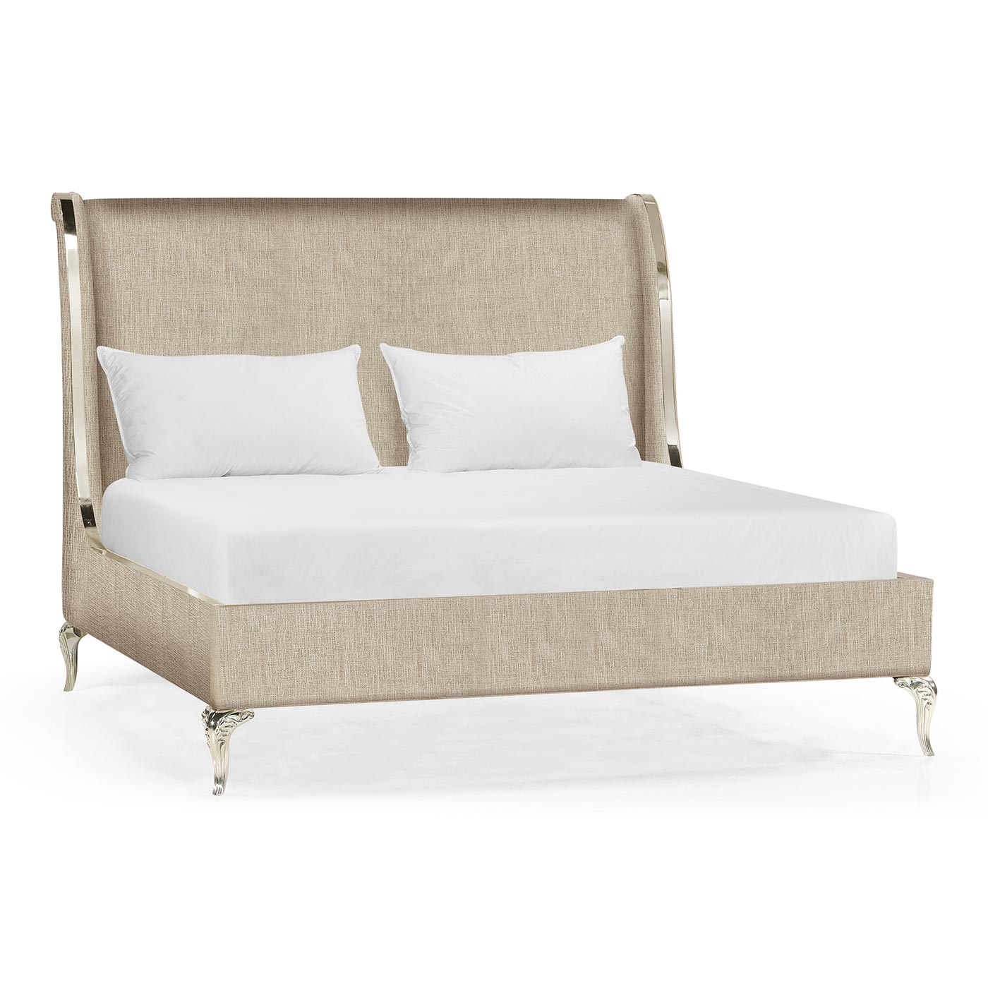 Rivoli White Stainless Steel US King Bed