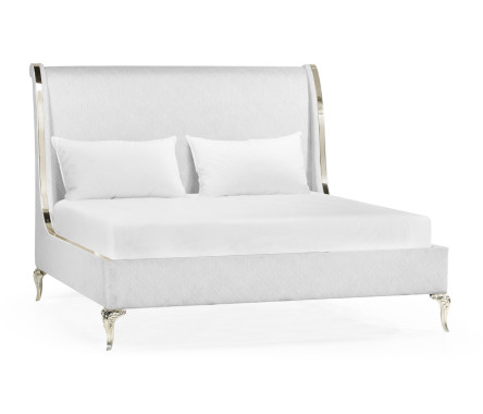 Rivoli White Stainless Steel US King Bed