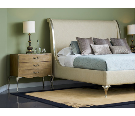 Rivoli White Stainless Steel US Queen Bed