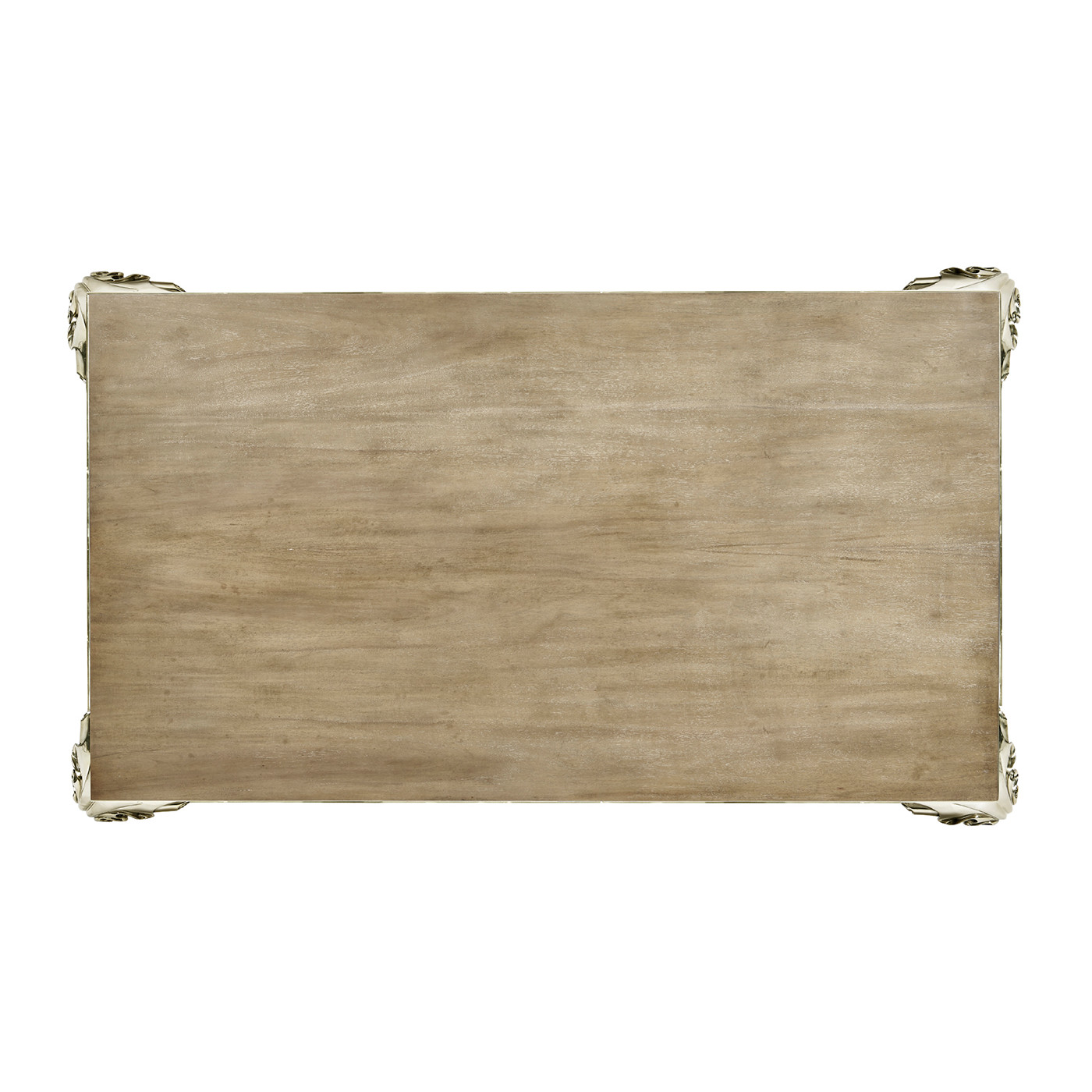 Rectangular Rivoli Walnut & White Stainless Steel Cocktail Table