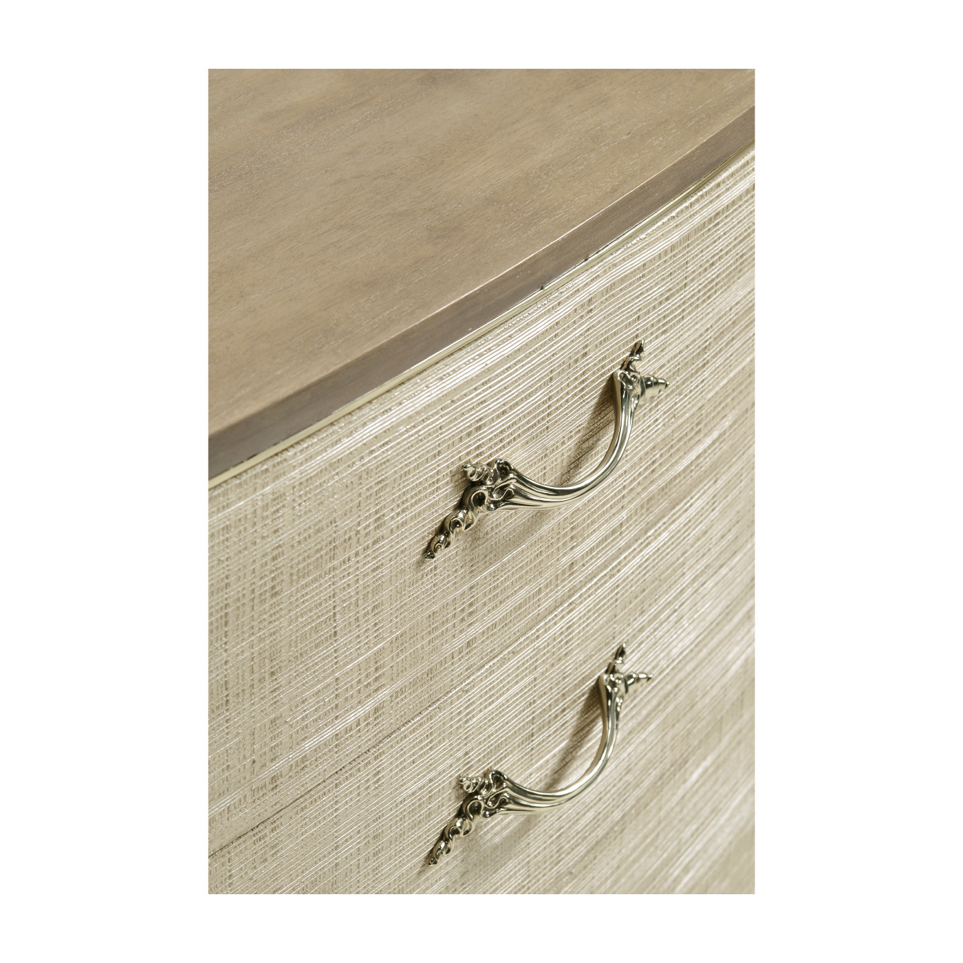 Rivoli Walnut & Champagne Nightstand