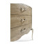 Rivoli Walnut & White Stainless Steel Nightstand