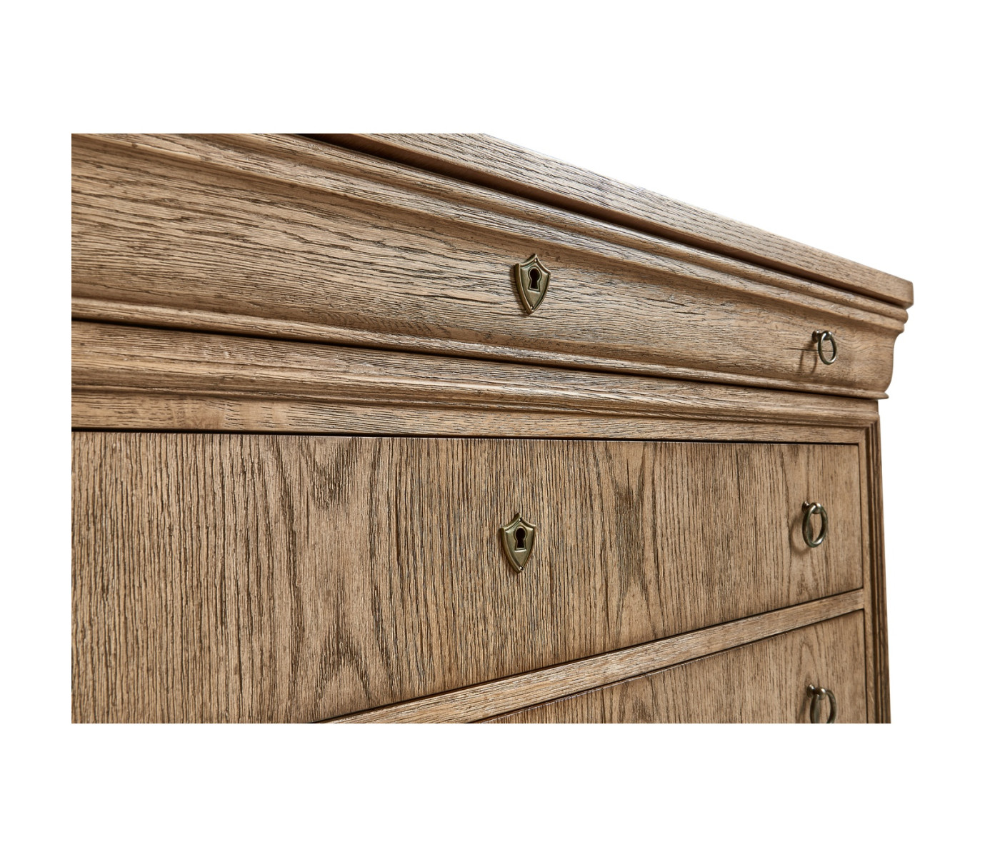 Entropy Louis Phillipe Drawer Chest - Stripped Chestnut