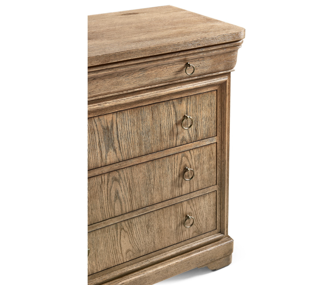 Entropy Louis Phillipe Drawer Chest - Stripped Chestnut