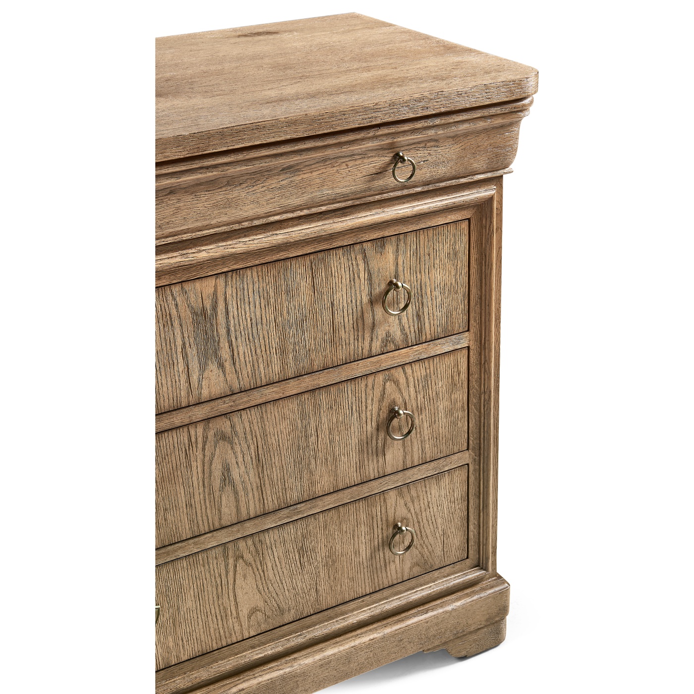 Entropy Louis Phillipe Drawer Chest - Stripped Chestnut