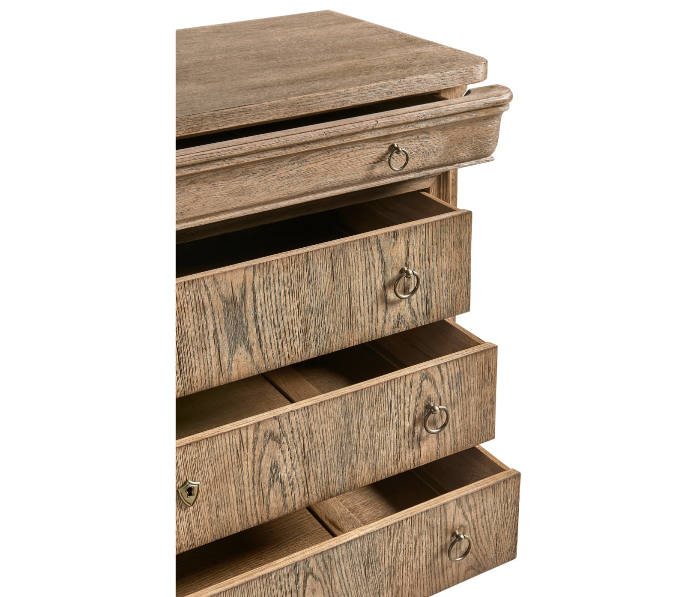 Entropy Louis Phillipe Drawer Chest - Stripped Chestnut