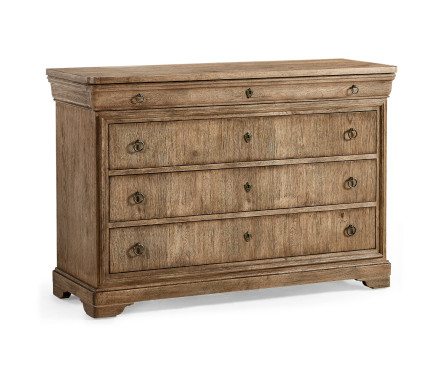 Entropy Louis Phillipe Drawer Chest - Stripped Chestnut