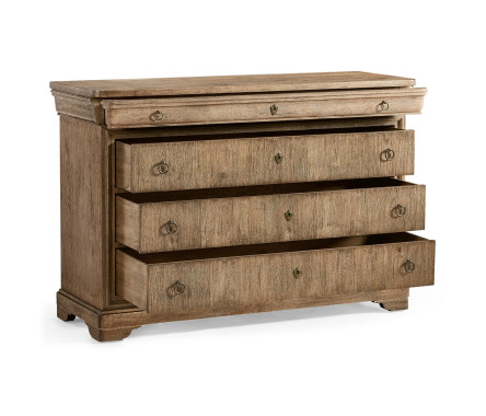 Entropy Louis Phillipe Drawer Chest - Stripped Chestnut