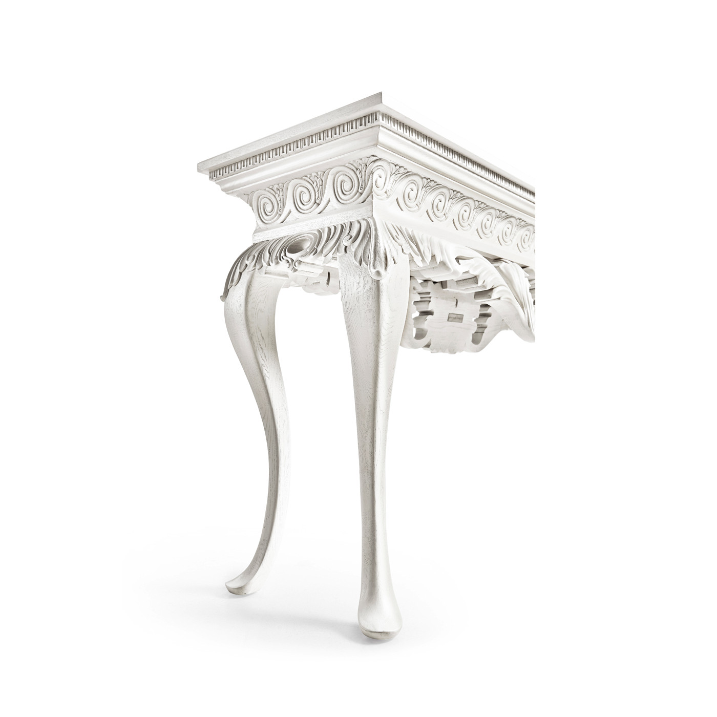 Incus Carved Console W/ Wood Top