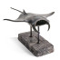 Manta Ray Bronze Statue with Marble Base