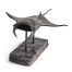 Manta Ray Bronze Statue with Marble Base