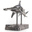 Glide Hammerhead Shark Bronze Statue with Marble Base