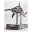 Glide Hammerhead Shark Bronze Statue with Marble Base
