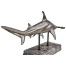Glide Hammerhead Shark Bronze Statue with Marble Base