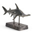 Glide Hammerhead Shark Bronze Statue with Marble Base