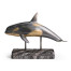 Killer Whale Bronze Statue with Marble Base